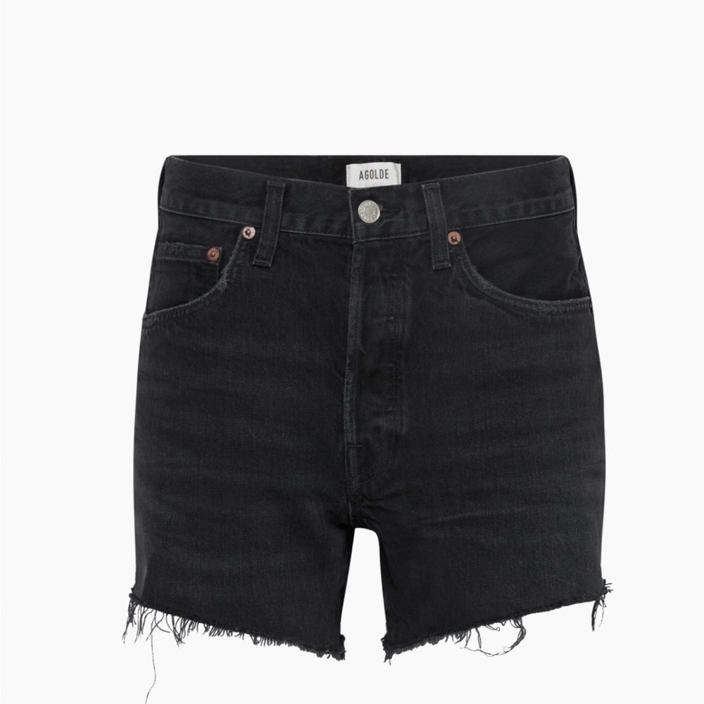NWT AGOLDE Parker Long Denim Shorts in Fright Size 26